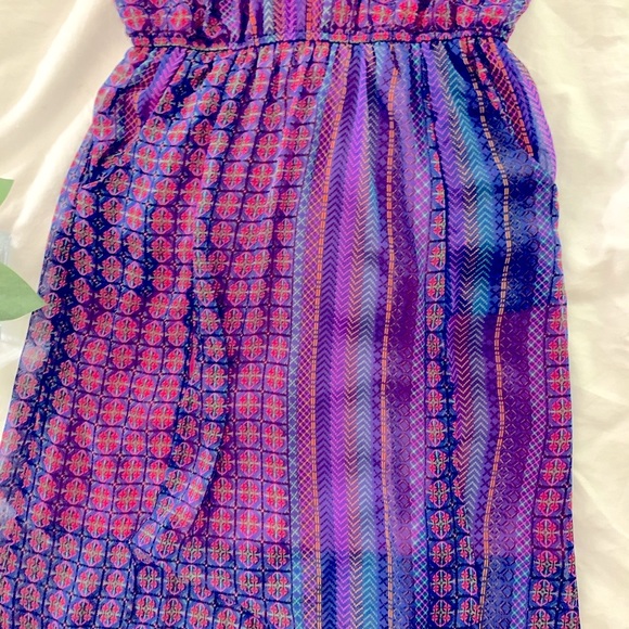 Francesca’s summer Pink Maxi Dress, V Neckline S - Picture 10 of 12